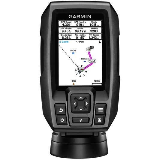 Garmin STRIKER 4 Fishfinder Worldwide Version w/77/200kHz - 4-Pin Transducer w/Transom & Trolling Motor Mounts [010-01550-01]